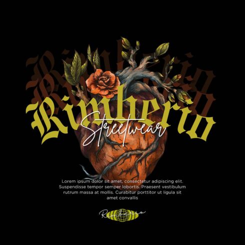 Rimberio Gothic Floral Anatomical Heart Vector Illustration Graphic cover image.
