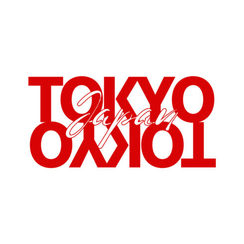 Tokyo Japan Ambigram Streetwear Design – Bold Red Typography Graphic cover image.