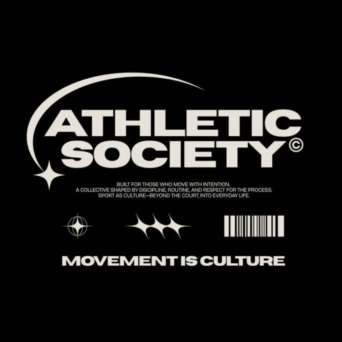 Athletic Society Movement Is Culture Graphic – Dark Green Sportswear Design cover image.