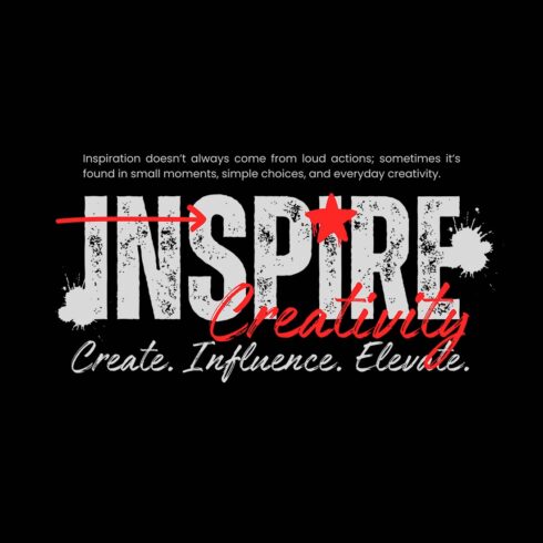 Inspire Creativity Distressed Typography Urban Graffiti Style Graphic cover image.