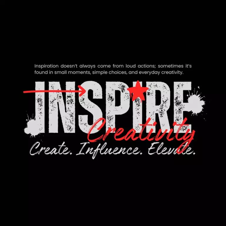 Inspire Creativity Distressed Typography Urban Graffiti Style Graphic cover image.
