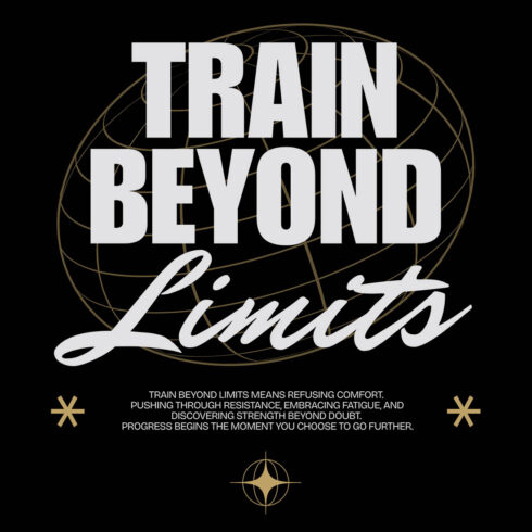 Train Beyond Limits Fitness Graphic – Global Streetwear Gym Design cover image.