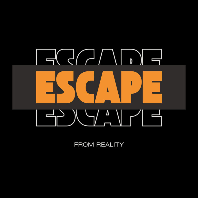 Escape From Reality Typographic Design – Modern Stacked Streetwear Graphic cover image.