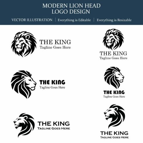 Modern Lion Logo Collection cover image.