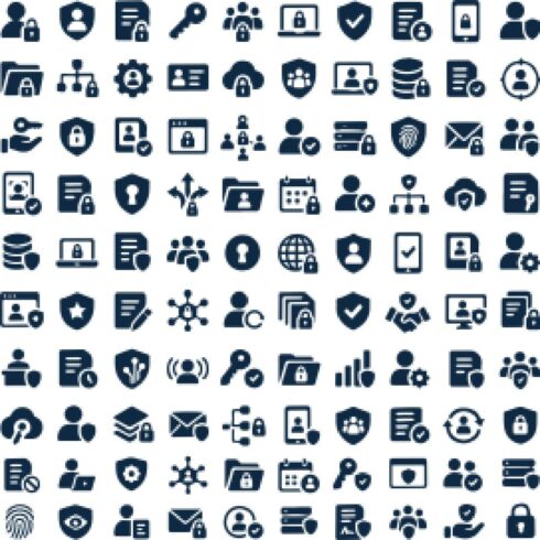 100 Authorization Business Icons – Professional Vector Security Pack for User Access, Permissions, Identity, Authentication, SaaS, Apps and Corporate Websites cover image.