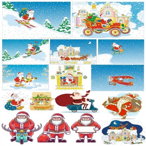 New Year's set of drawings cover image.