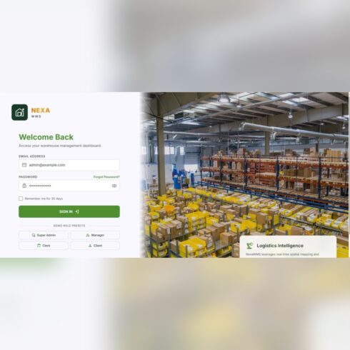 Warehouse Inventory Management Dashboard UI cover image.