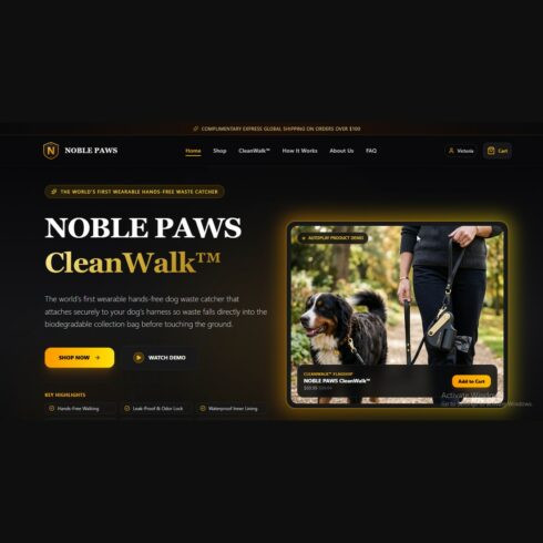 NOBLE PAWS – Luxury Pet Care E-Commerce & Admin Dashboard cover image.