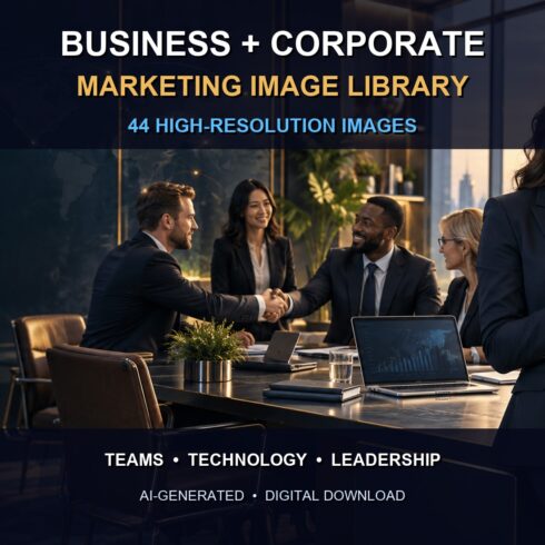 Business and Corporate Marketing Image Library – 44 High-Resolution Images cover image.