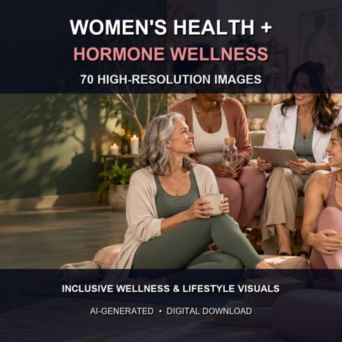 Womenās Health & Hormone Wellness Image Library ā 70 AI-Generated Images cover image.