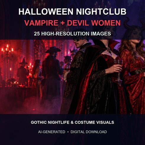Halloween Dark Fantasy & Horror Marketing Image Library – 25 AI-Generated Images cover image.
