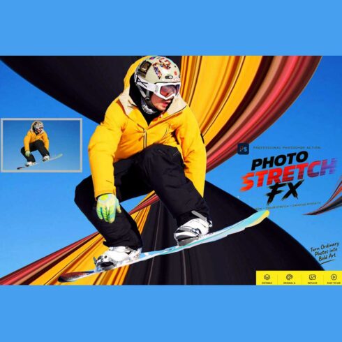 Photo Stretch FX — Photoshop Action cover image.