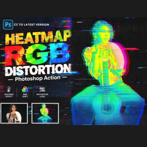 HEATMAP RGB DISTORTION — Photoshop Action cover image.