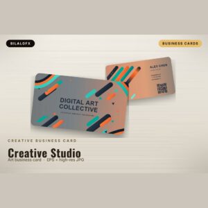Digital Art Business Card Template cover image.