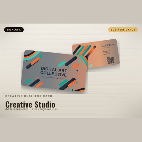 Digital Art Business Card Template cover image.