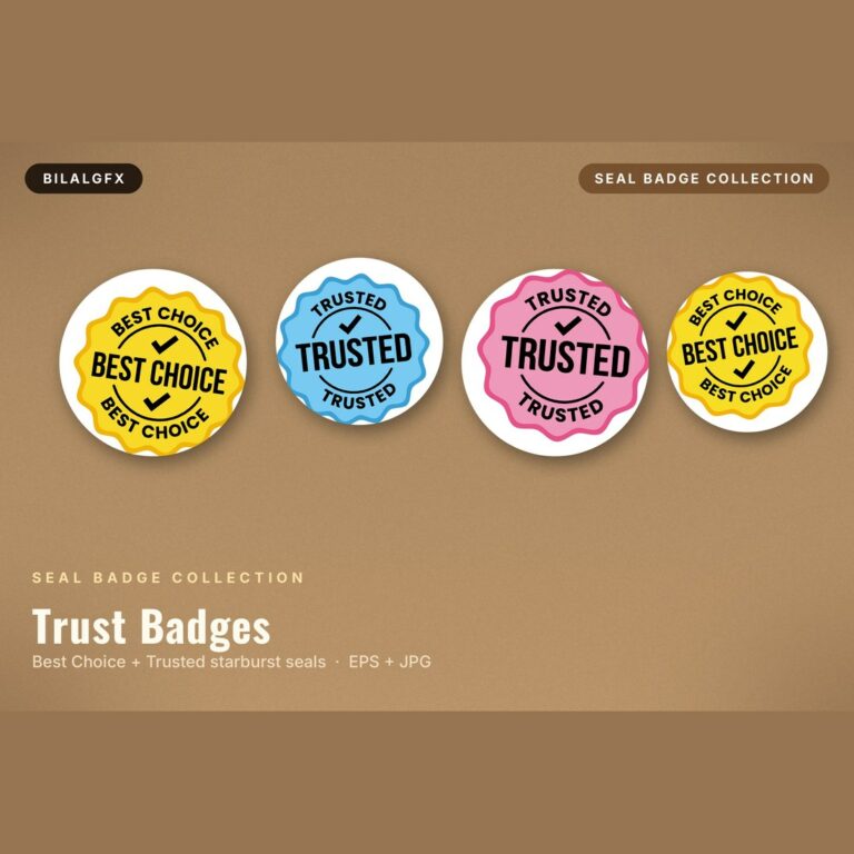 Trust Badge Seals - Best Choice & Trusted Vectors cover image.
