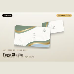 Yoga Studio Business Card Template cover image.