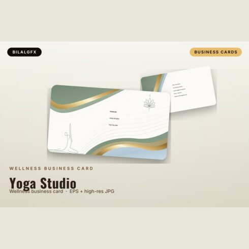 Yoga Studio Business Card Template cover image.