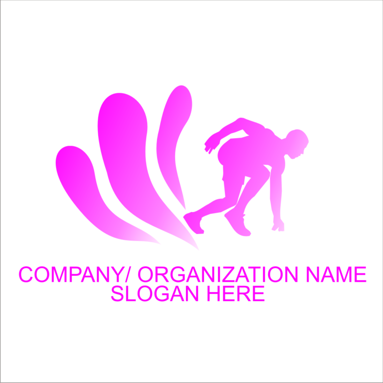 Runner athlete logo for sport, companies and print design cover image.