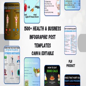1500+ Health & Business Infographic Templates for Canva cover image.
