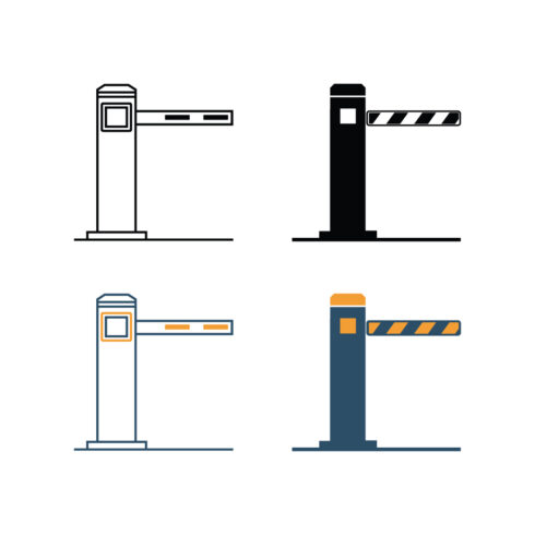 Set of Automated Parking Barrier Vectors cover image.