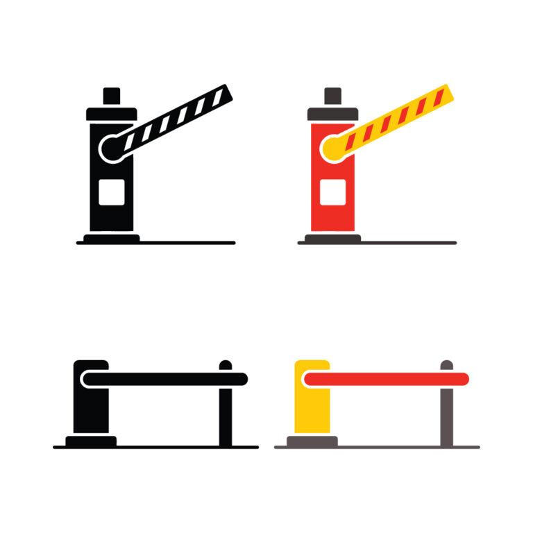 Set of Security Barrier Gate Vectors cover image.