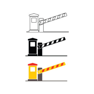 Set of Toll Gate Barrier Vectors cover image.