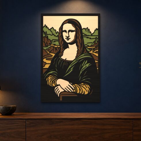 Mona Lisa Multilayer Wall Art – 5 Layer Da Vinci Laser Cut SVG DXF cover image.