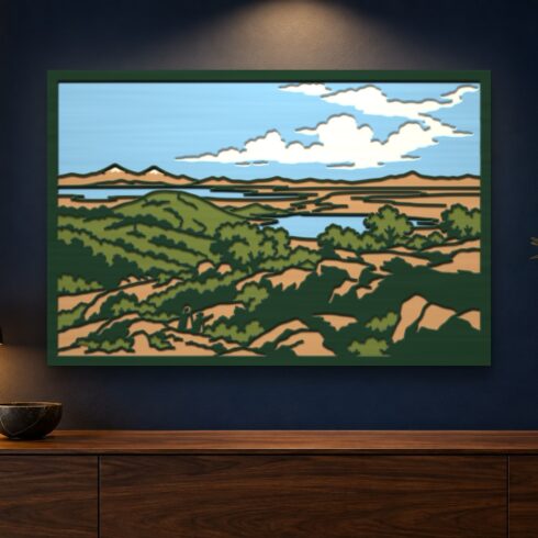 The Valley of Mexico Multilayer Wall Art ā 5 Layer Velasco Laser Cut SVG DXF cover image.