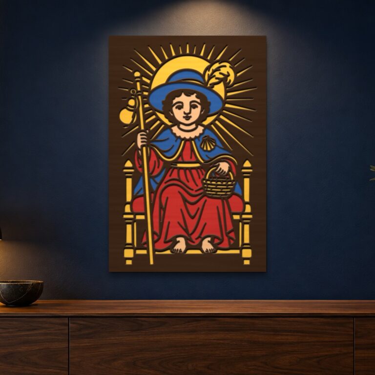 Holy Child of Atocha Multilayer Wall Art – 5 Layer Laser Cut SVG DXF File cover image.