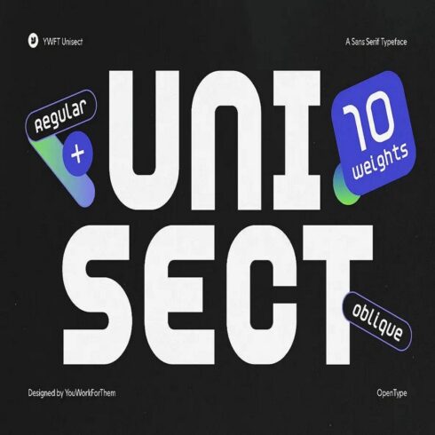 WFT Unisect Font – Clean & Geometric Minimalist Typeface cover image.