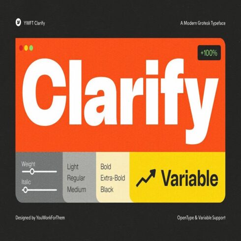 Clarify Modern Grotesk Font Family ā Clean Sans Serif Font for Web, App & Branding cover image.