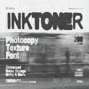Inktoner - Bold Grunge Display Font with Photocopy & Ink Bleed Effects cover image.