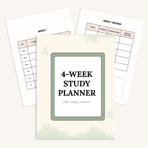 Your Monthly Study Planner cover image.