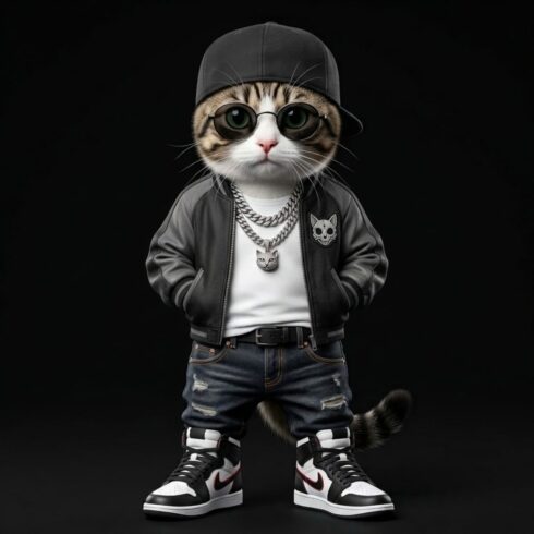 Cool Streetwear Cat Hoodie Design – Stylish Urban Cat Character cover image.