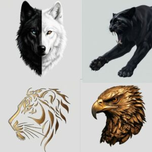 Wild Predators T-Shirt Design Bundle – 4 Premium Designs cover image.