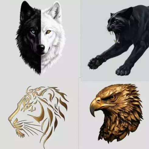 Wild Predators T-Shirt Design Bundle – 4 Premium Designs cover image.