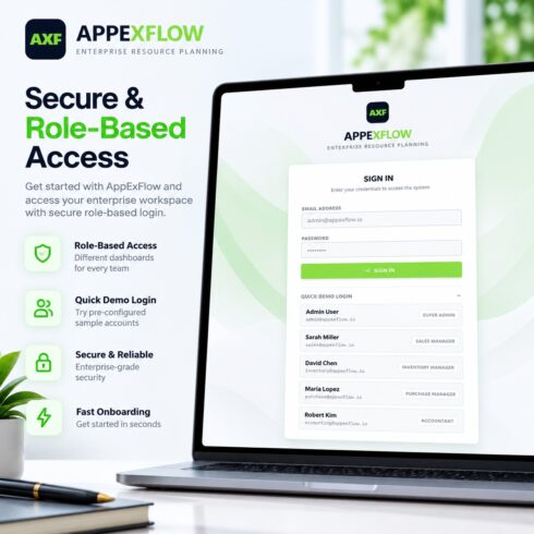 AppeXFlow ERP – React 19 Enterprise Resource Planning Dashboard UI Template cover image.