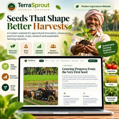 TerraSprout – Seed Company Website Template | React & Tailwind CSS cover image.