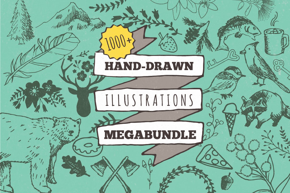 Clipart Bundle Bestselling Hand Drawn Vector Clipart Bundle only $24 Master Bundles