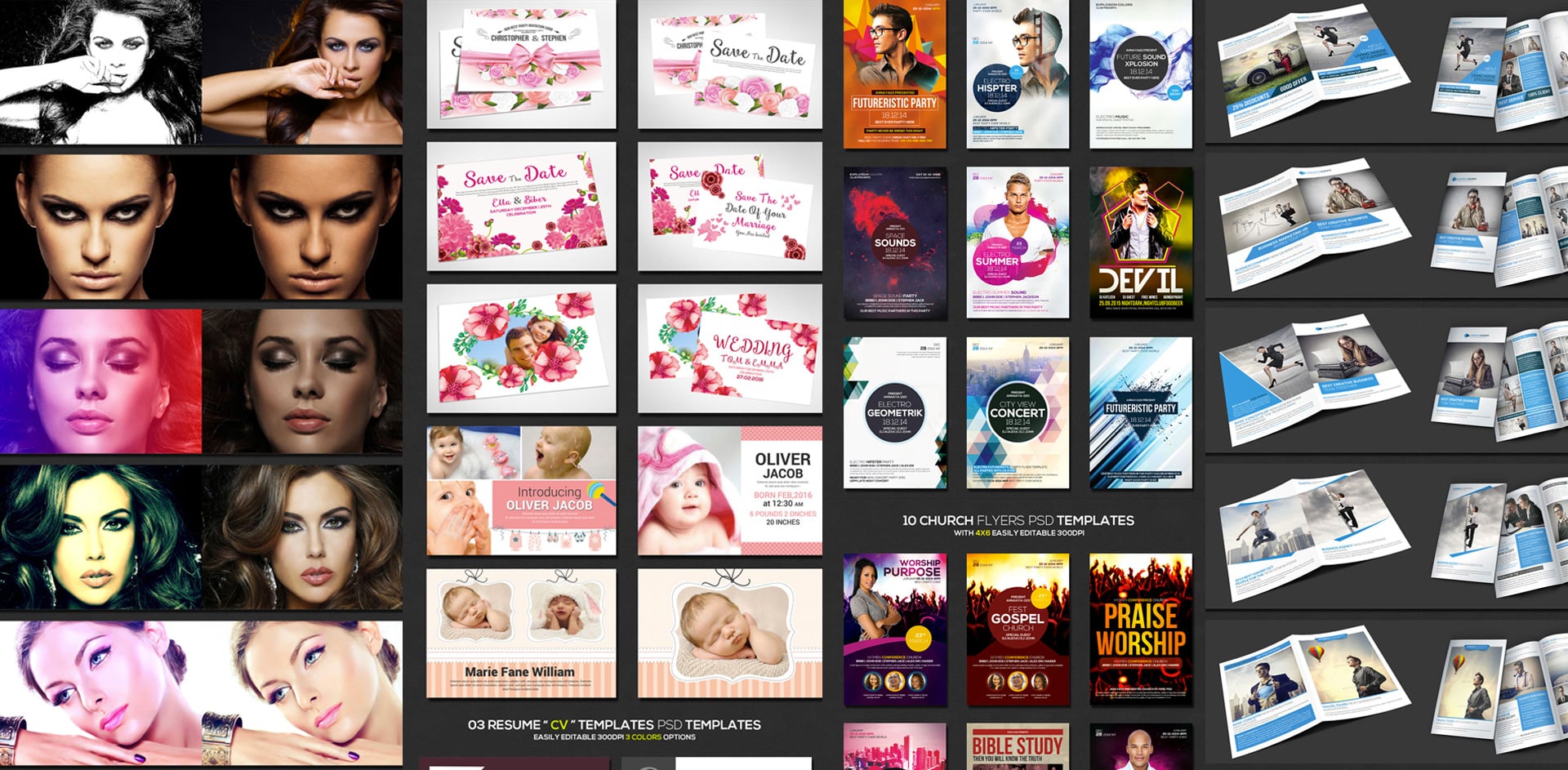 Huge Print Bundle 130 Print Templates 23 Master Bundles