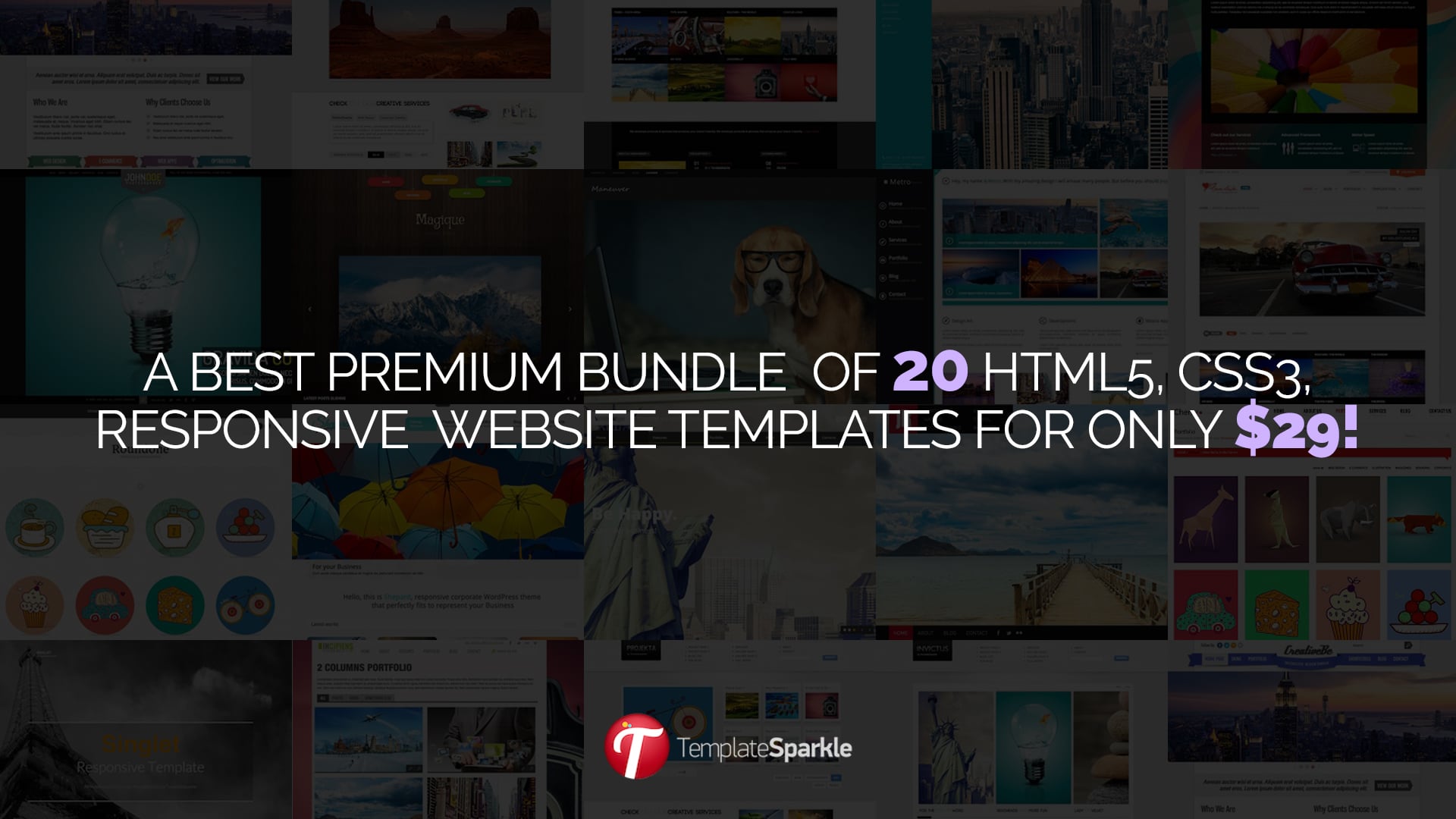 Responsive Bundle: 20 HTMl5 Website Templates - $29 - Master Bundles