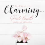 Charming Typography: 10 Hand Drawn Font Scripts – main cover.