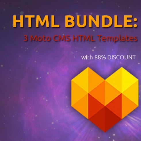 HTML BUNDLE: 3 Moto CMS HTML Templates