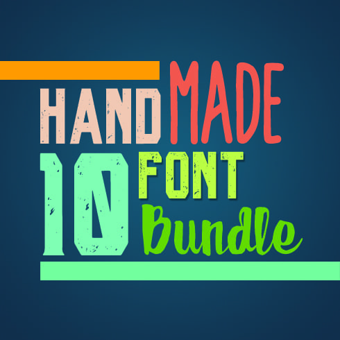 10 Premium HandMade Fonts Bundle - main cover.
