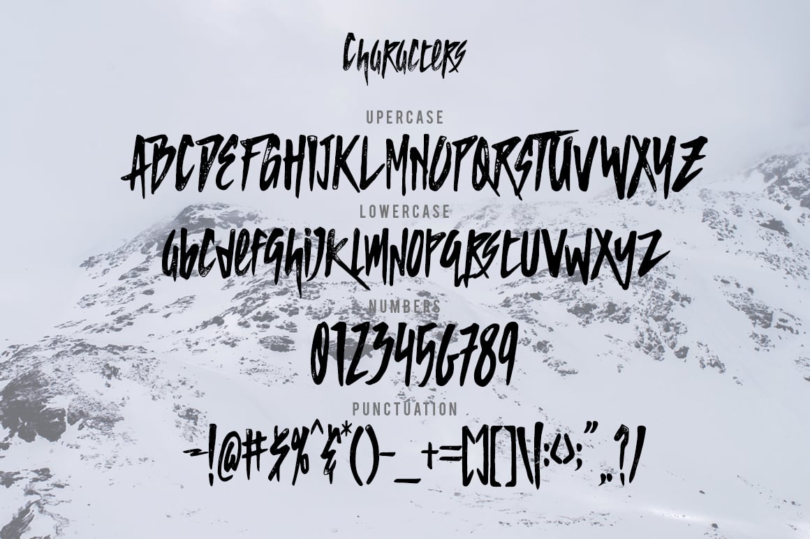 The major features of font.