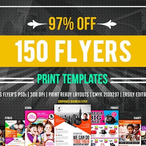 Print Bundle: 150 Multipurpose Flyers – just $23