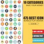 625 Flat Business Icons - just $24