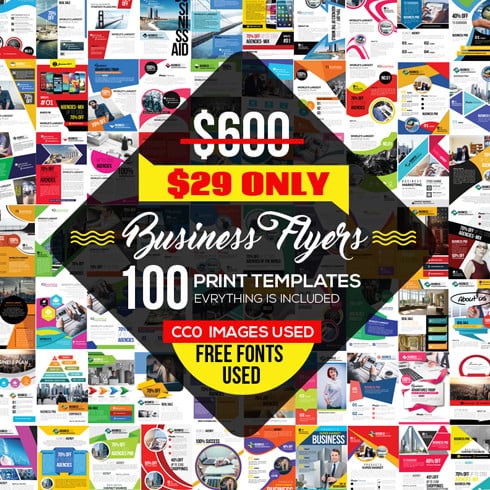 100 Fresh Business Flyers Bundle - just $25