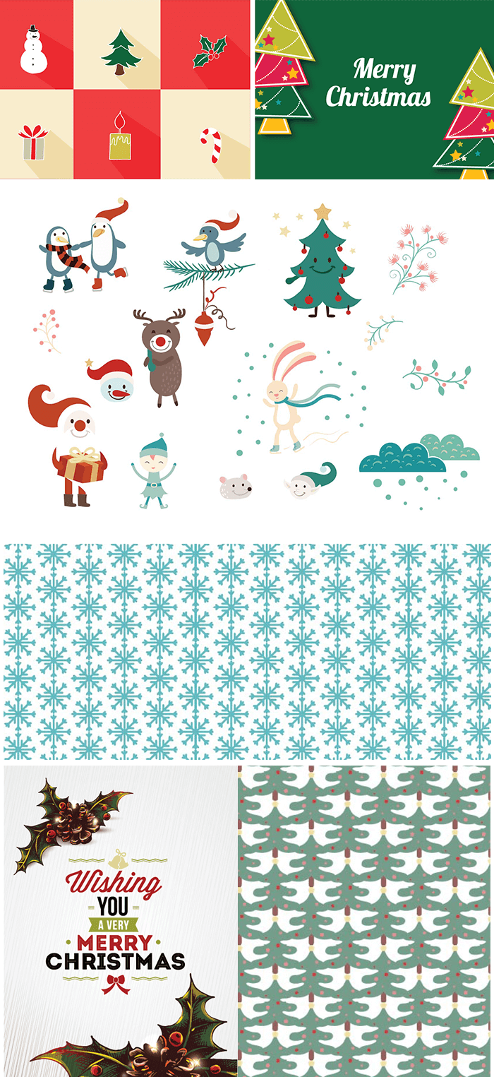 This is a classic print for winter - snowflakes and Christmas trees.